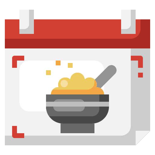 Porridge schedule food and restaurant event icon Porridge schedule food and restaurant event icon