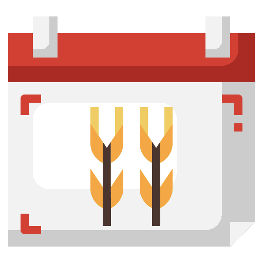 Rice calendar schedule food and restaurant icon Rice calendar schedule food and restaurant icon