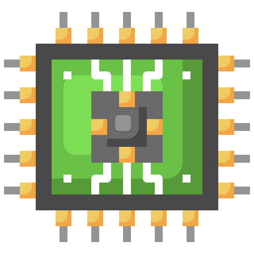 Chip microchip computer processor icon