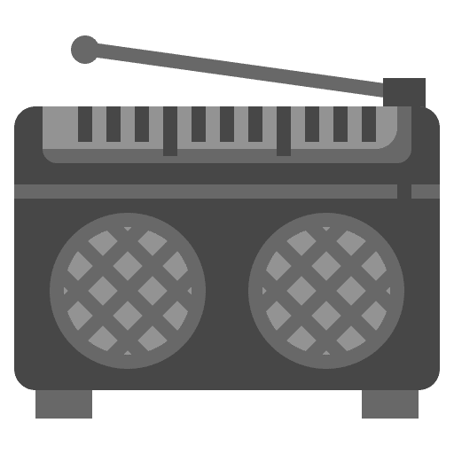 Radio radio cassette player music and multimedia icon