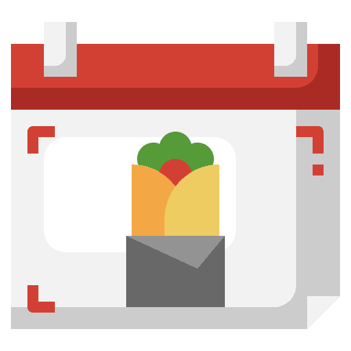 Shawarma schedule time and date international day icon Shawarma schedule time and date international day icon