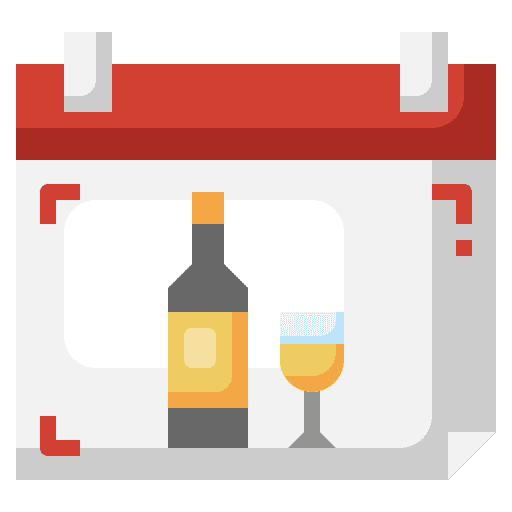 Wine food and restaurant international day calendar icon Wine food and restaurant international day calendar icon