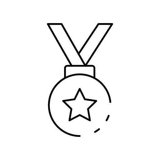Medal star shape sports and competition icon