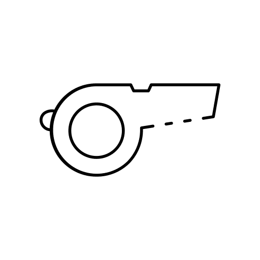 Whistle whistle sports and competition music icon