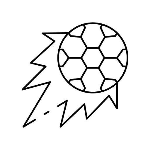 Football ball sports and competition kick shot icon
