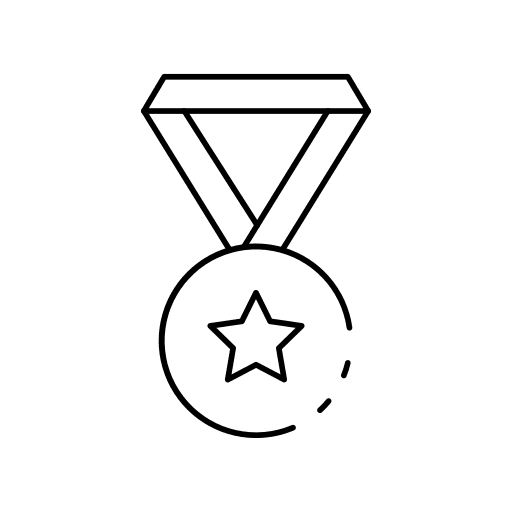 Medal sports and competition star reward icon