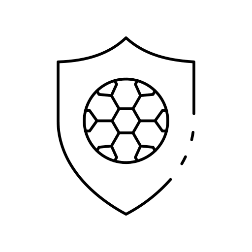Shield football protection shield icon