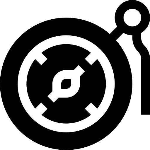 Compass location maps and location travel icon