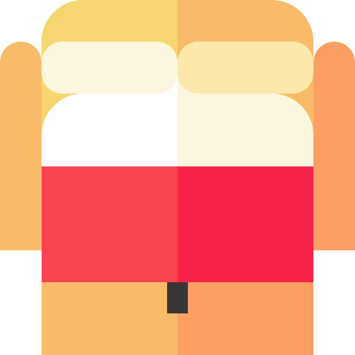 Sofa bed bedroom room wardrobe icon