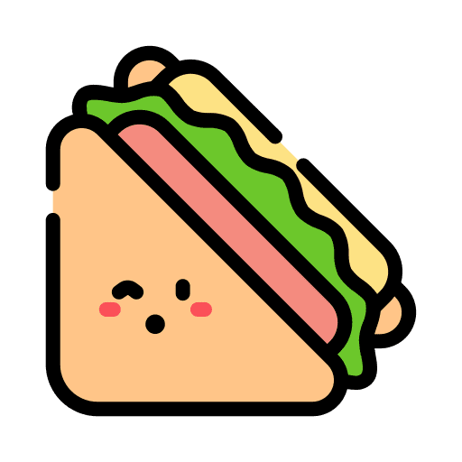 Sandwich food and restaurant ham cute icon