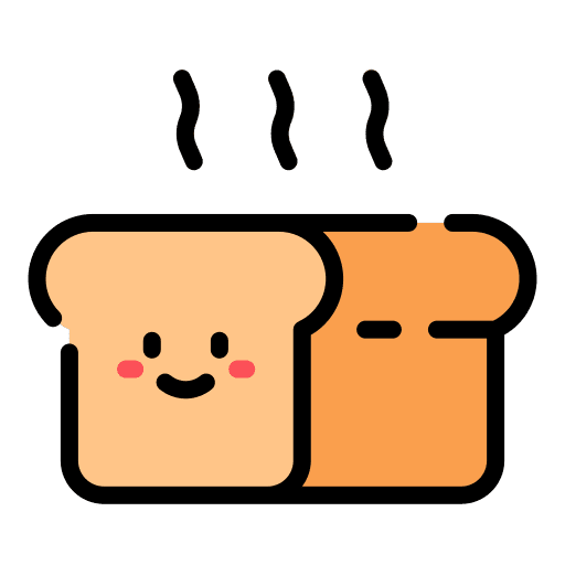Bread bake cute loaf icon