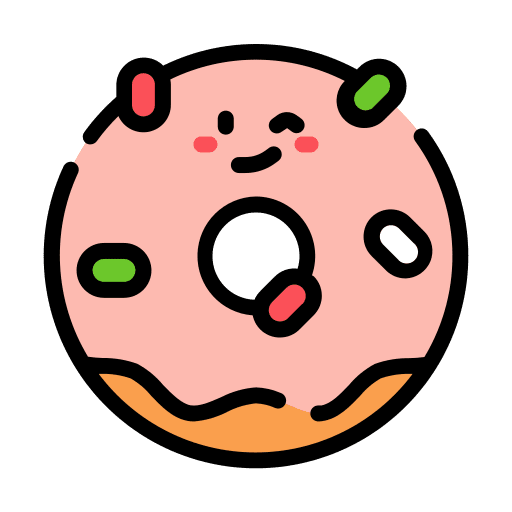 Donut breakfast sweet morning icon