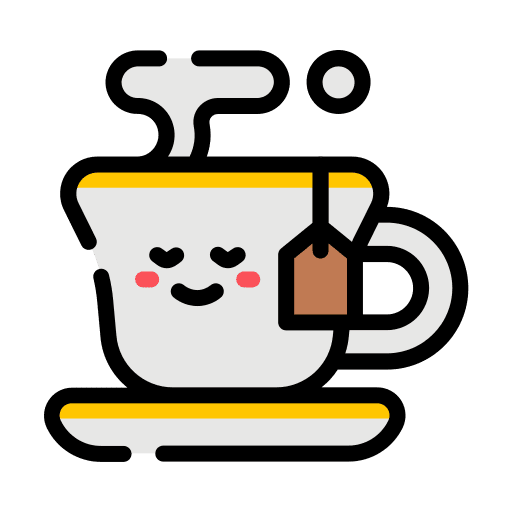 Tea cute morning face icon Tea cute morning face icon