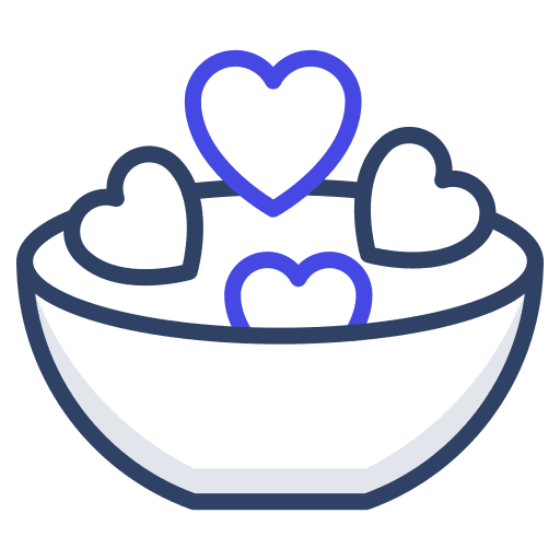 Bowl romantic bowl food and restaurant icon