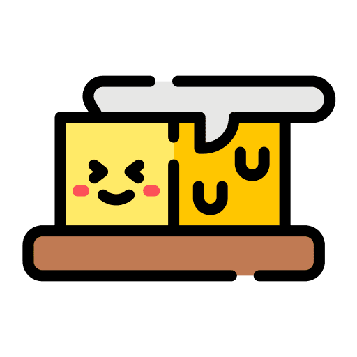 Butter morning food face icon Butter morning food face icon