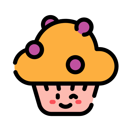 Muffin morning fruit meal icon Muffin morning fruit meal icon