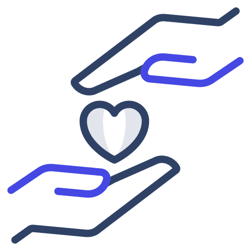 Trust hand protection friendship icon