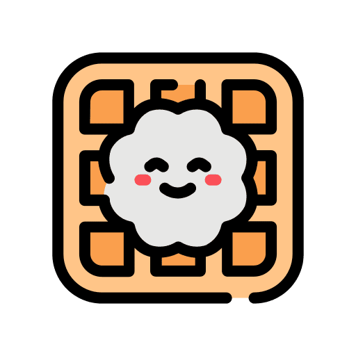 Waffle cute face brunch icon Waffle cute face brunch icon