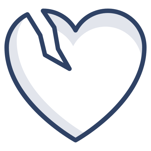 Break up love and romance break up heart icon Break up love and romance break up heart icon