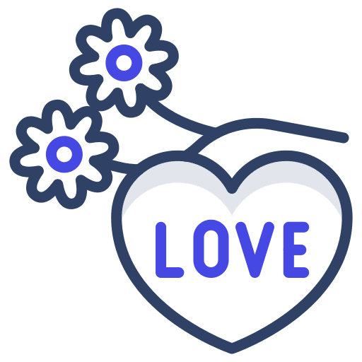 Love blossom love heart icon Love blossom love heart icon