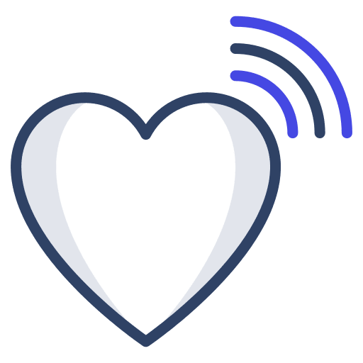 Love is in the air valentines day heart signal icon Love is in the air valentines day heart signal icon