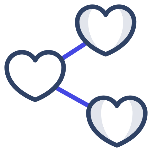 Romantic user chat team icon Romantic user chat team icon