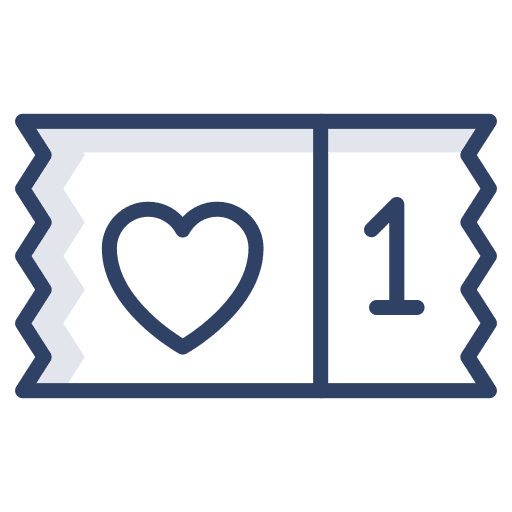 Ticket valentine ticket relationship icon Ticket valentine ticket relationship icon