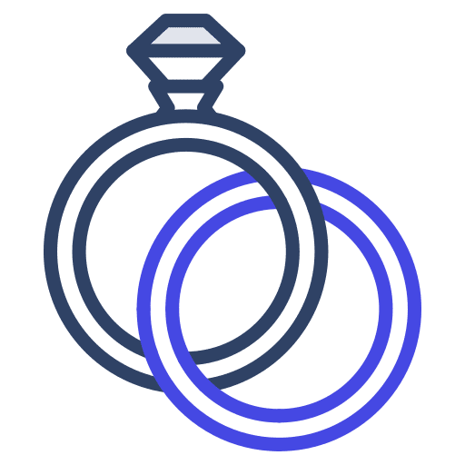 Wedding ring wedding rings rings love and romance icon
