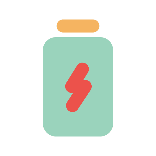 Battery power lighting electronics icon