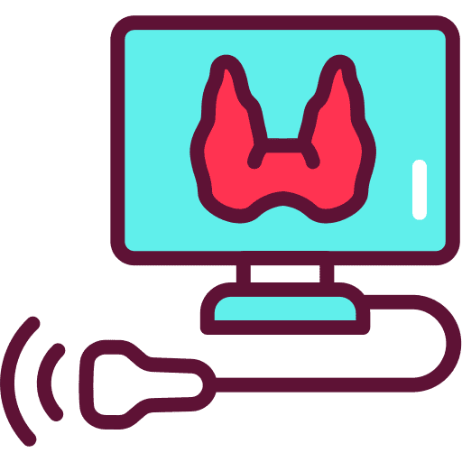 Endocrinology anatomy thyroid monitor icon