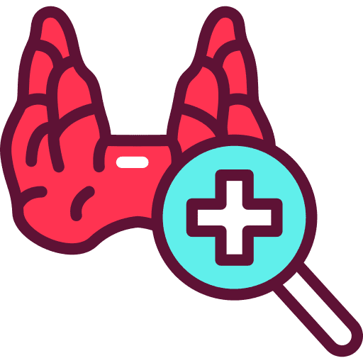 Endocrinology thyroid anatomy checkup icon
