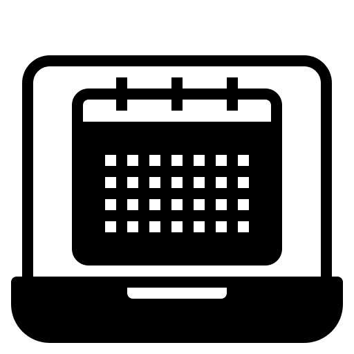Even organization laptop calendar icon