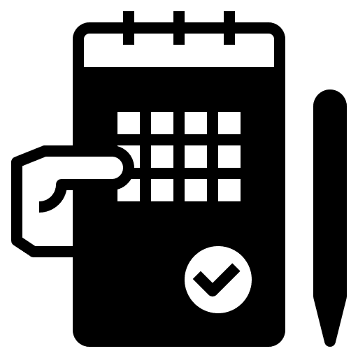 Check time and date check calendar icon