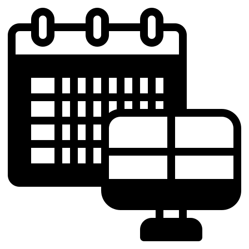 Computer monitor schedule online icon