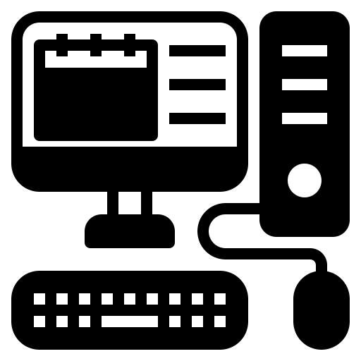 Online organization online time and date icon