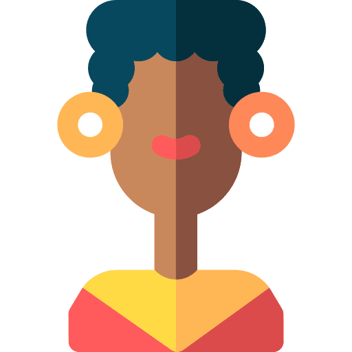 Woman ethnic earrings profile icon