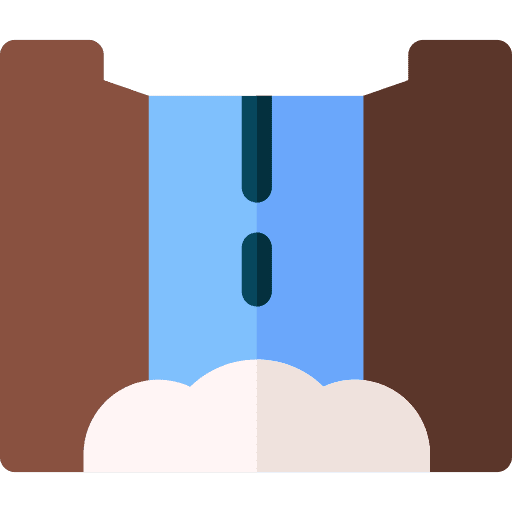 Waterfall natural scenery landscape icon Waterfall natural scenery landscape icon