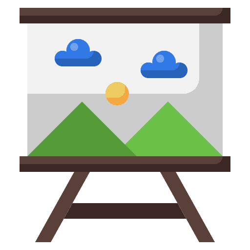 Artwork canvas painting art and design icon