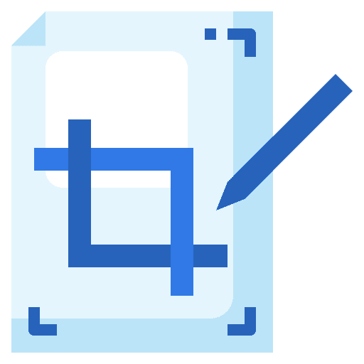 Crop edit files and folders trim icon