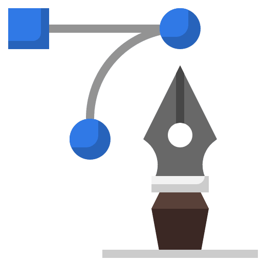 Vector graphic art and design edit tools pen icon