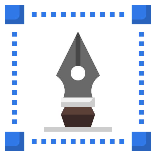Vector graphic art and design pen graphic tool icon