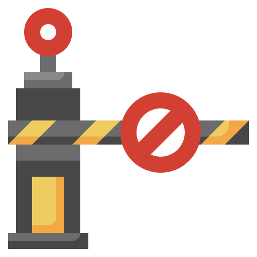 Barrier traffic barrier gate barrier icon