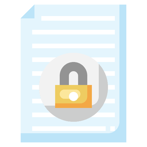 Document file text encrypted icon
