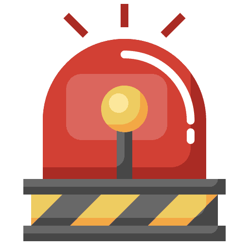 Siren urgent red light flashlight icon