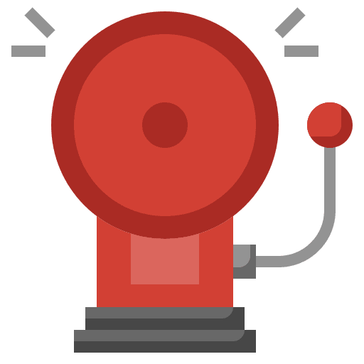 Fire alarm fire alarm school bell alarm icon