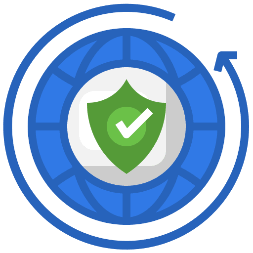 Internet security earth globe cyber security icon Internet security earth globe cyber security icon