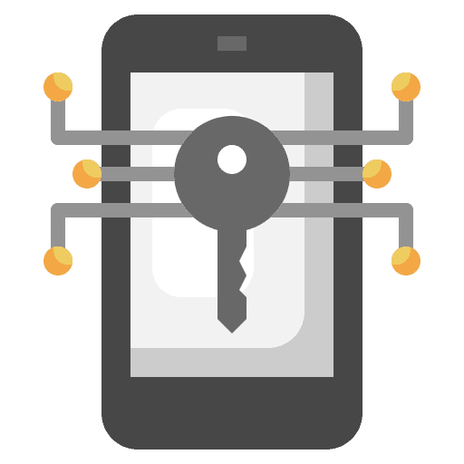 Key mobile phone key security icon Key mobile phone key security icon