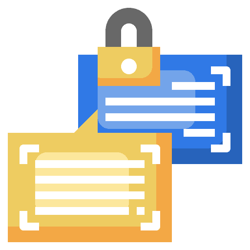 Mesage security conversation encryption icon Mesage security conversation encryption icon