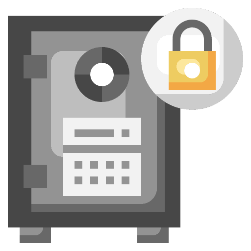 Safebox security safe banking icon Safebox security safe banking icon