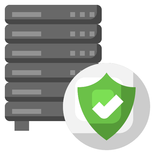Server hosting security computer icon Server hosting security computer icon